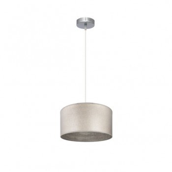 Distribuidor - Lâmpadas Diversas | Colgantes Moderno | COLGANTE TANIA 1XE27 NIQUEL/MADERA GRIS REGX30X30 CM Ref: 188393083